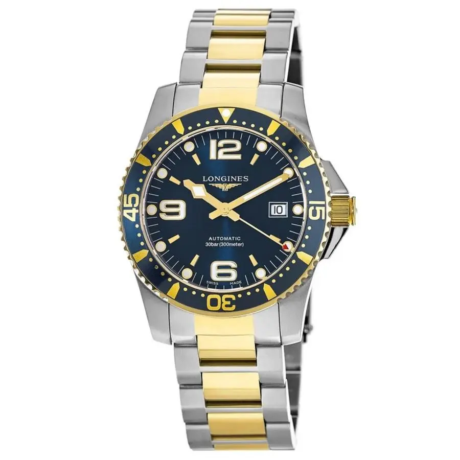Longines Hydroconquest Automatic Blue Dial Men`s Watch L3.742.3.96.7 - Blue / Two-Tone, Face: Blue, Dial: Blue