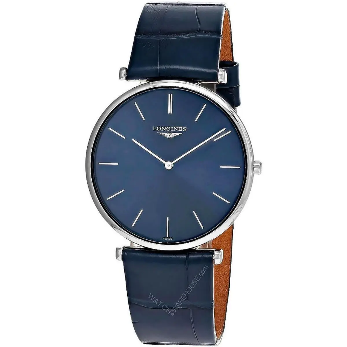 La Grande Classique 37mm Blue Dial Leather Men`s Watch L4.766.4.95.B by Longines