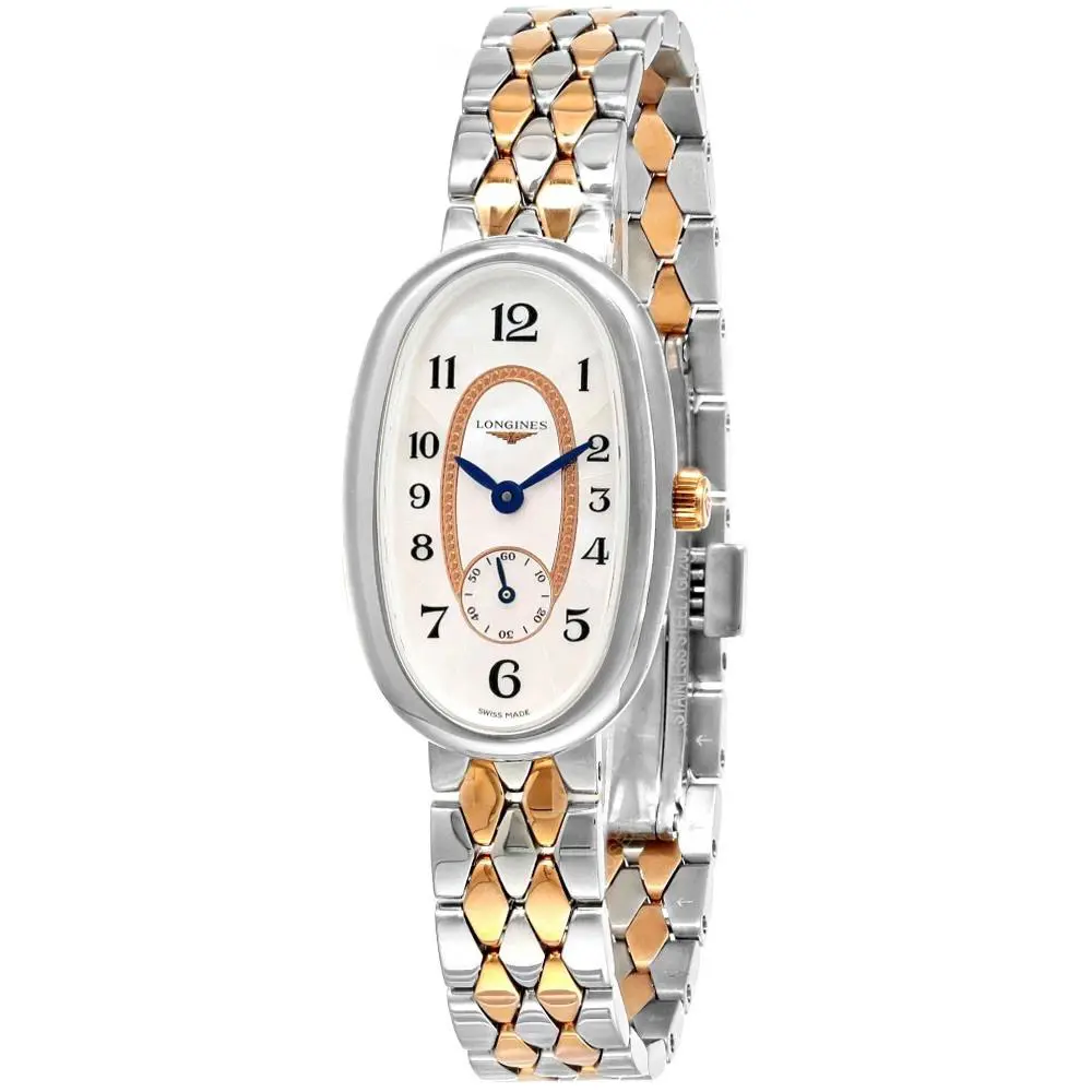 Longines Symphonette Quartz Mop 18K Rose Gold Women`s Watch L2.306.5.83.7