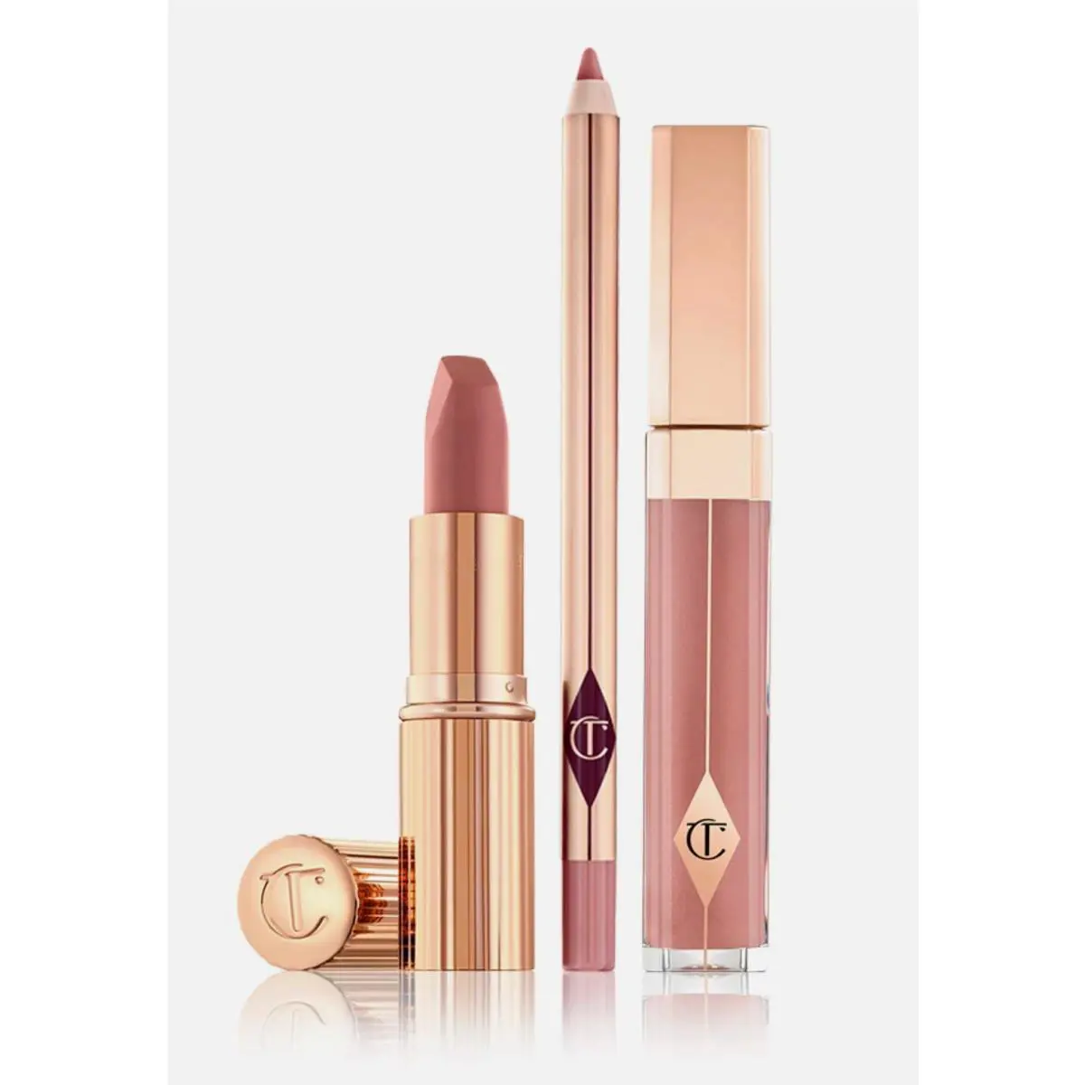 Charlotte Tilbury The Pillow Talk Full Size Lip Kit - Lip Liner Lipstick Gloss