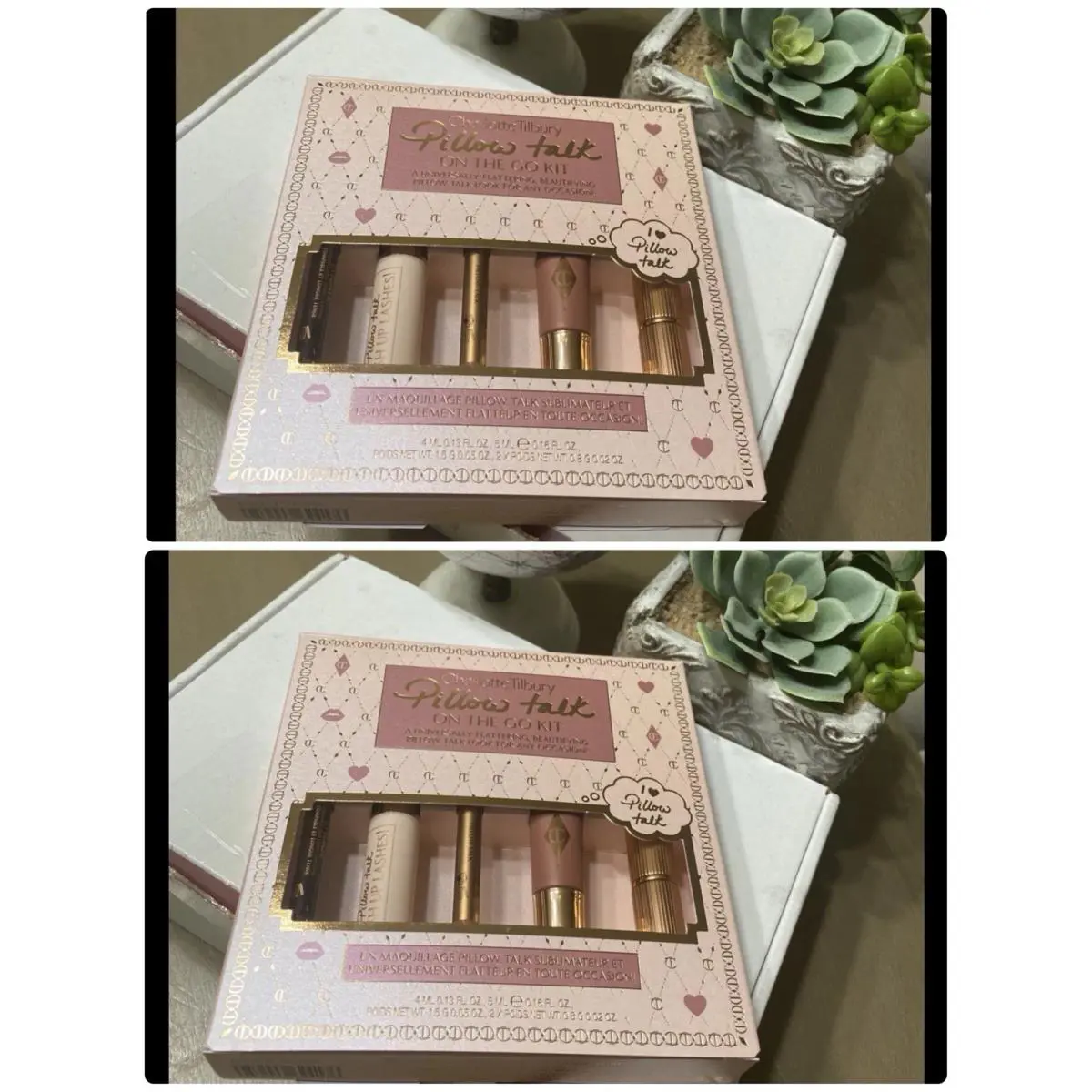 2 Charlotte Tilbury Pillow Talk On The Go 5-Piece Kit Mini Sizes