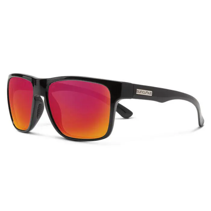 Smith Optics Suncloud Rambler Sunglasses - Black - Polarized Red Mirror