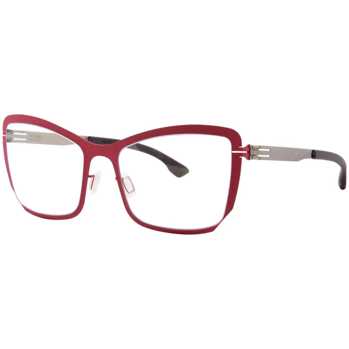 Ic Berlin Denisa C. Titanium Eyeglasses Women`s Red/silver Full Rim 51mm