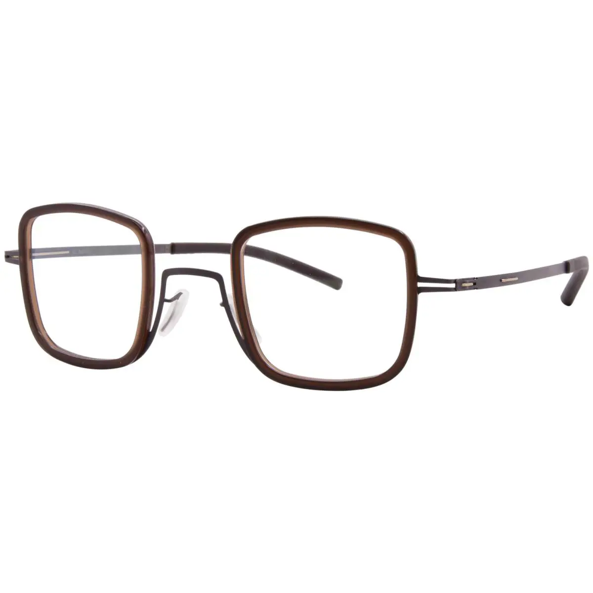 Ic Berlin Doyoon Eyeglasses Men`s Mahagony Hd/teak Full Rim Square Shape 42mm