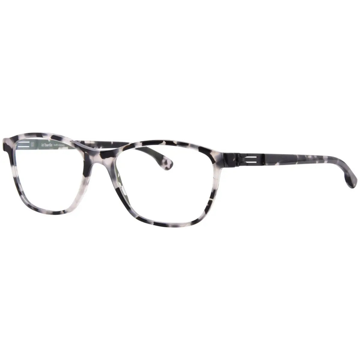 Ic Berlin Nuance Eyeglasses Women`s Black Crystal Full Rim Square Shape 52mm - Frame: Black