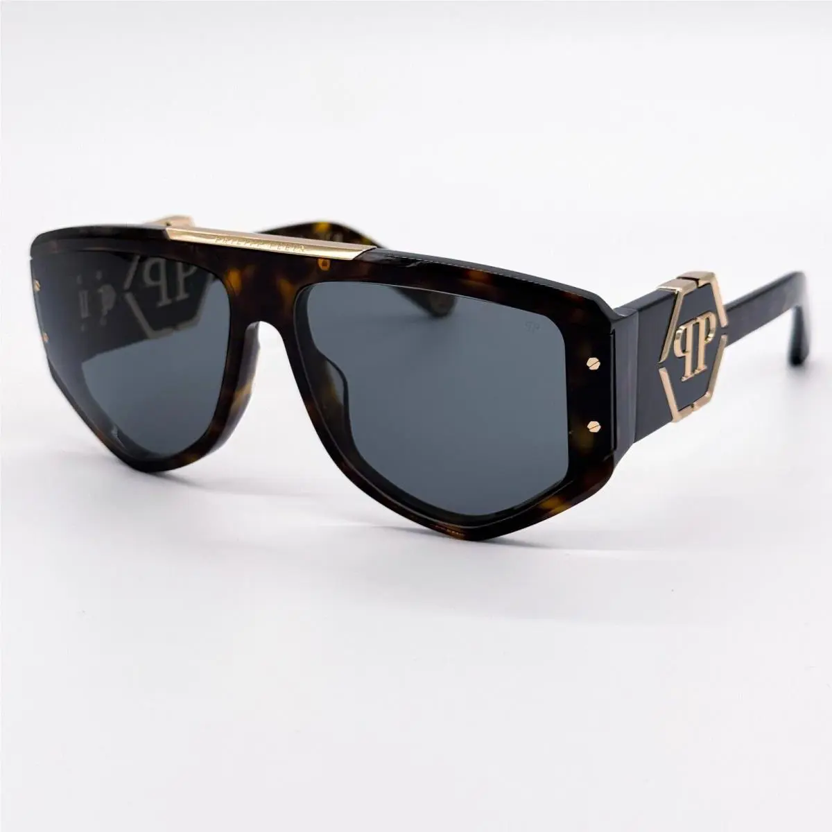 Philipp Plein Ego SPP093M 0722 Havana Unisex Sunglasses Philipp Ple