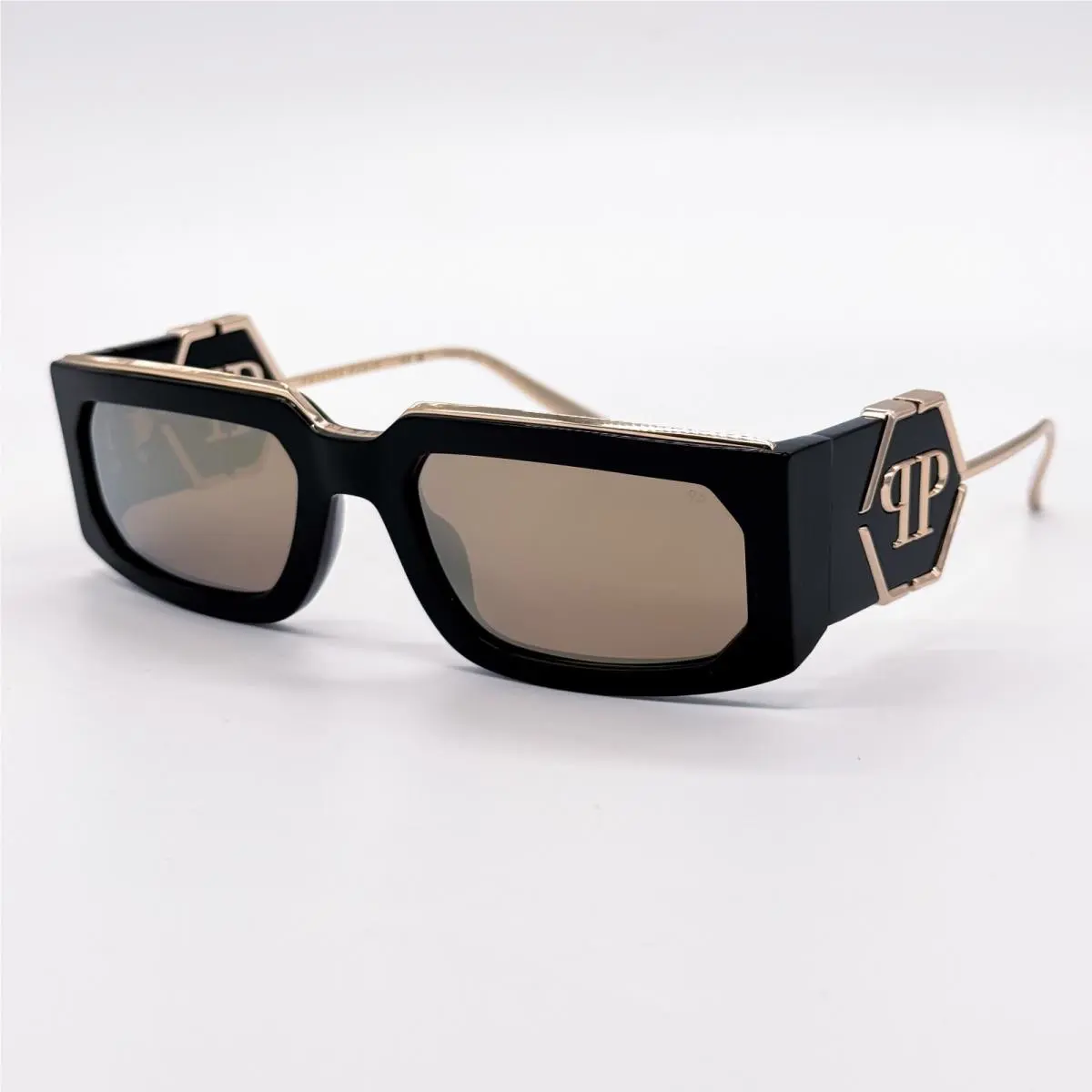 Philipp Plein Rose Venus SPP119M 700G Shiny Black Men Sunglasses