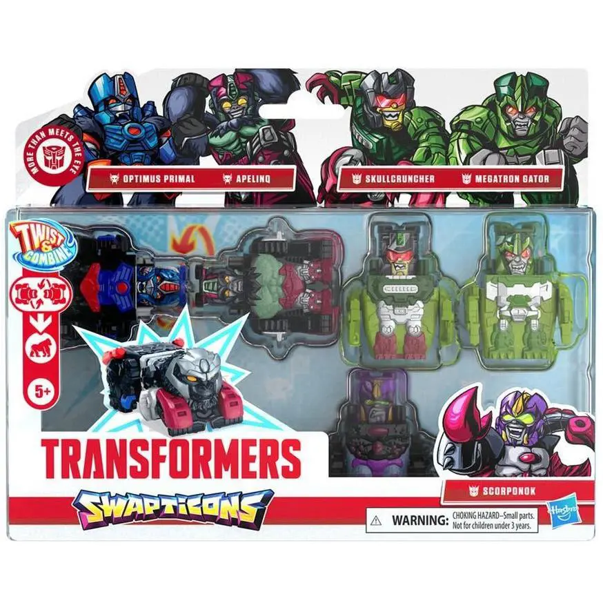 Transformers Twist Combine Swapticons Optimus Primal Apelinq Skullcruncher