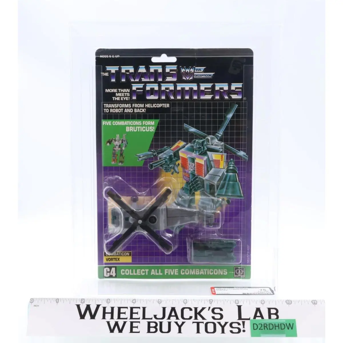 Vortex Afa Graded 75 75/80/90 G1 Transformers 1986 Hasbro Figure