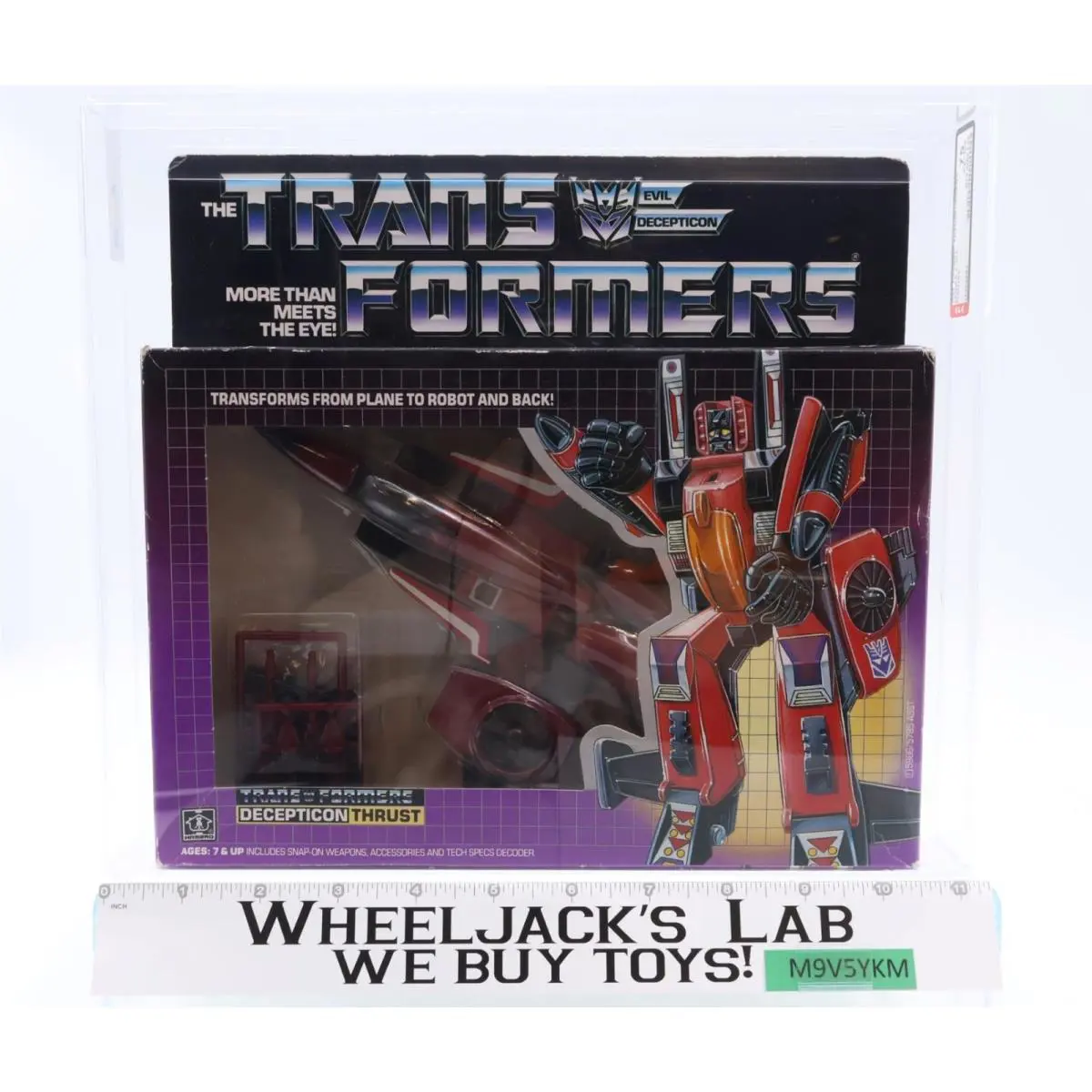 Thrust Afa Graded 75 70/85/90 G1 Transformers 1985 Hasbro Figure