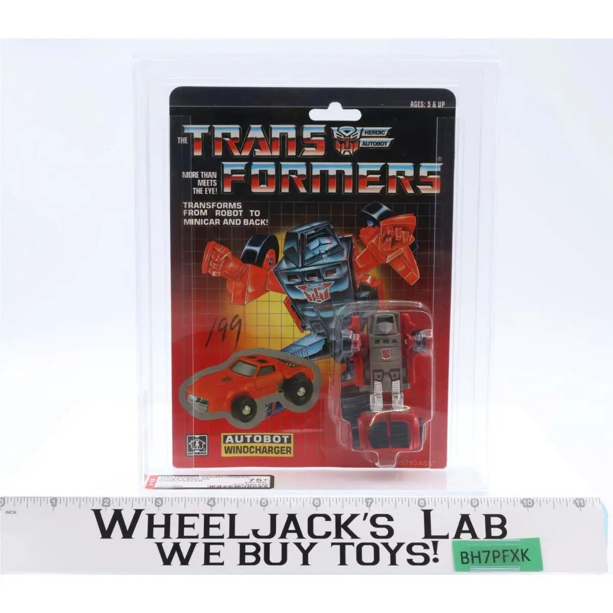 Windcharger Afa Graded 75+ 75/90/90 G1 Transformers 1985 Hasbro