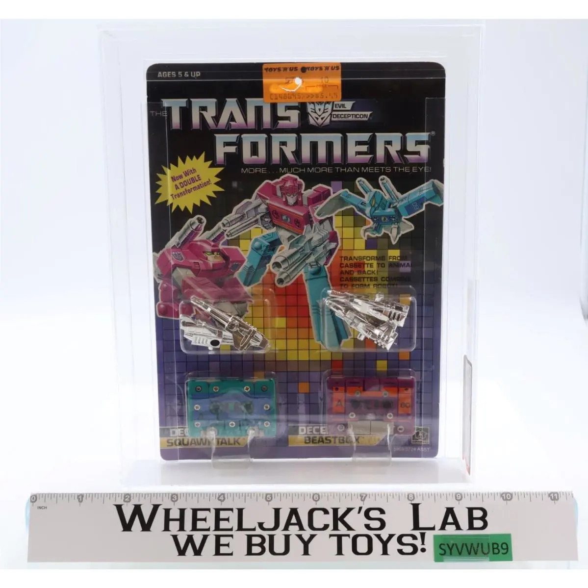 Squawktalk Beastbox Afa Graded 75 G1 Transformers 1988 Hasbro