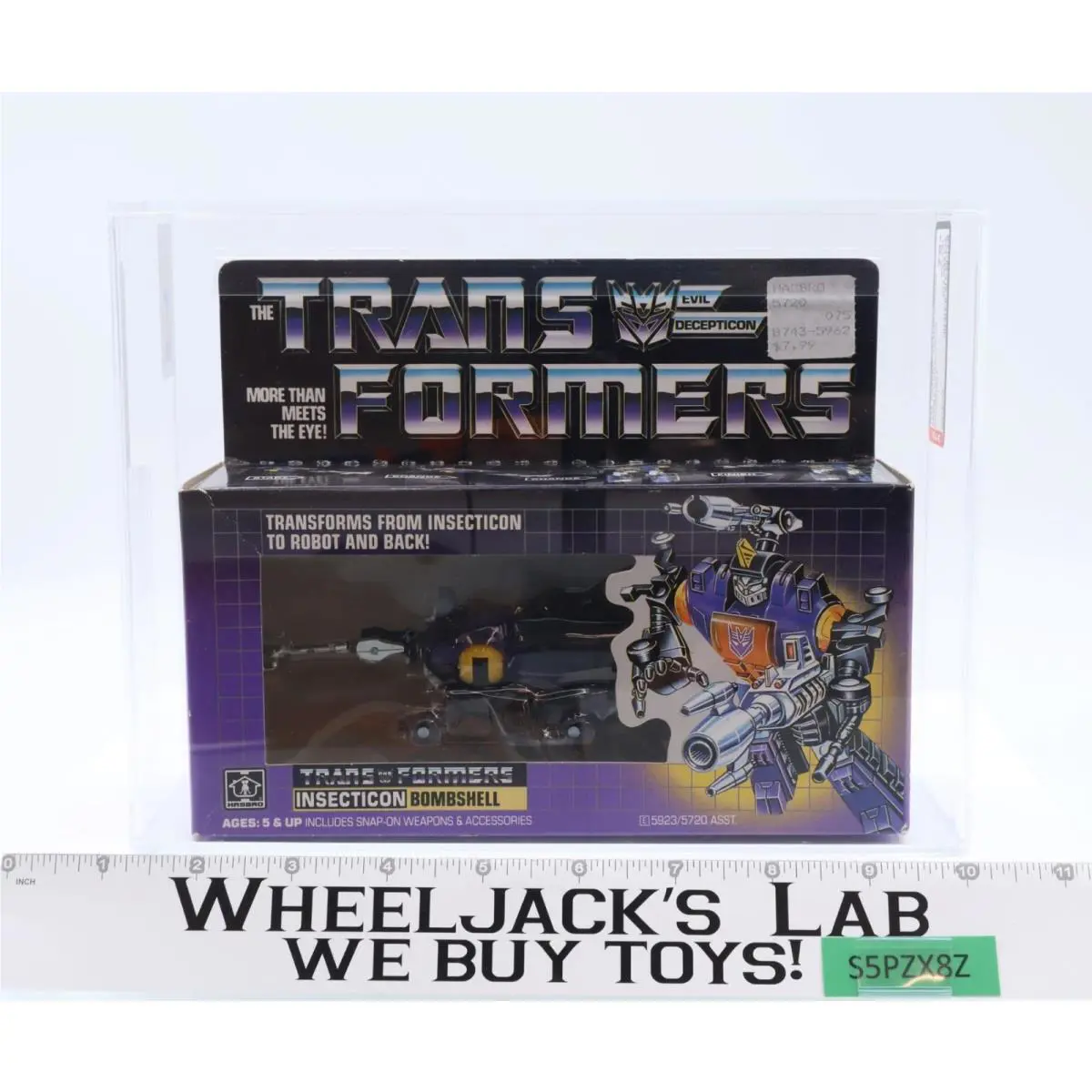 Bombshell Afa Graded 75+ 75/85/90 G1 Transformers 1985 Hasbro