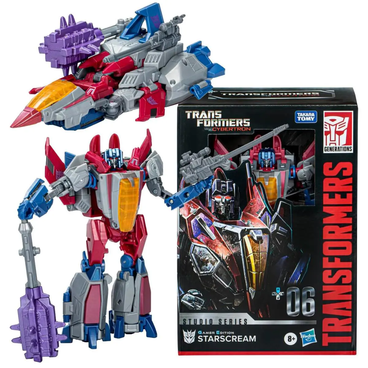 Transformers Studio Series Gamer Edition Starscream 06 Voyager Class Figure Toy