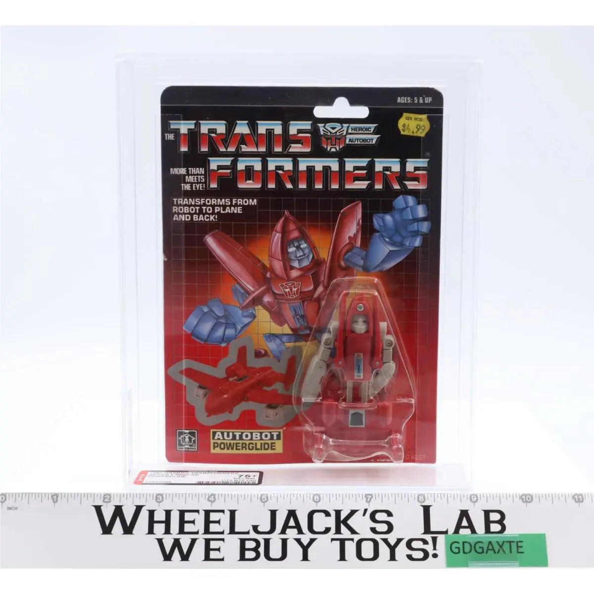 Powerglide Afa Graded 75+ 75/75/90 G1 Transformers 1985 Hasbro Figure