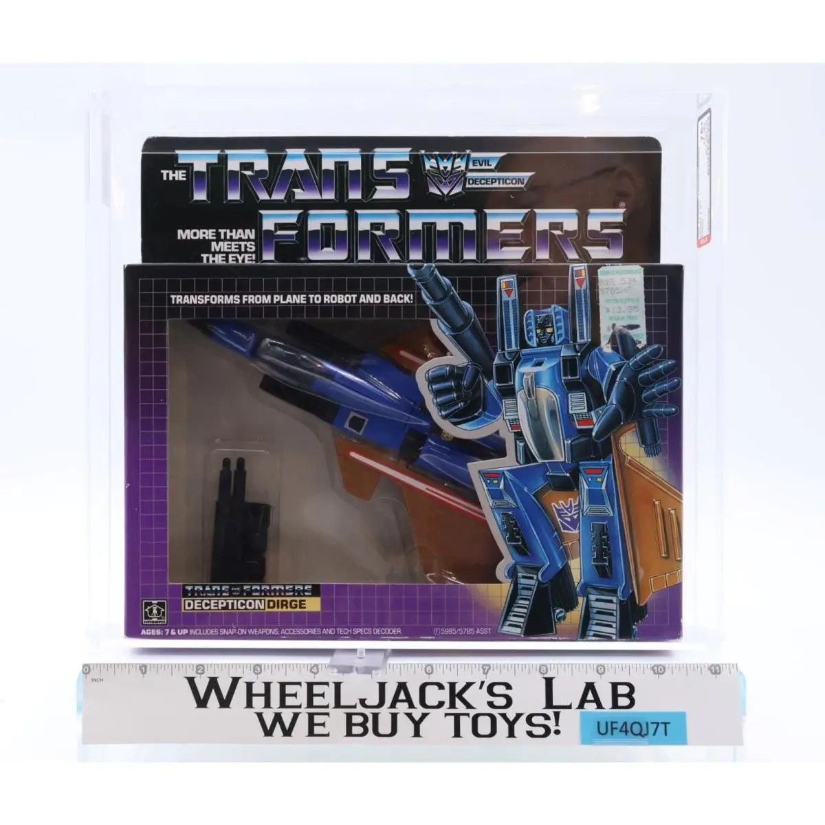 Dirge Afa Graded 75+ 75/85/90 G1 Transformers 1985 Hasbro Figure