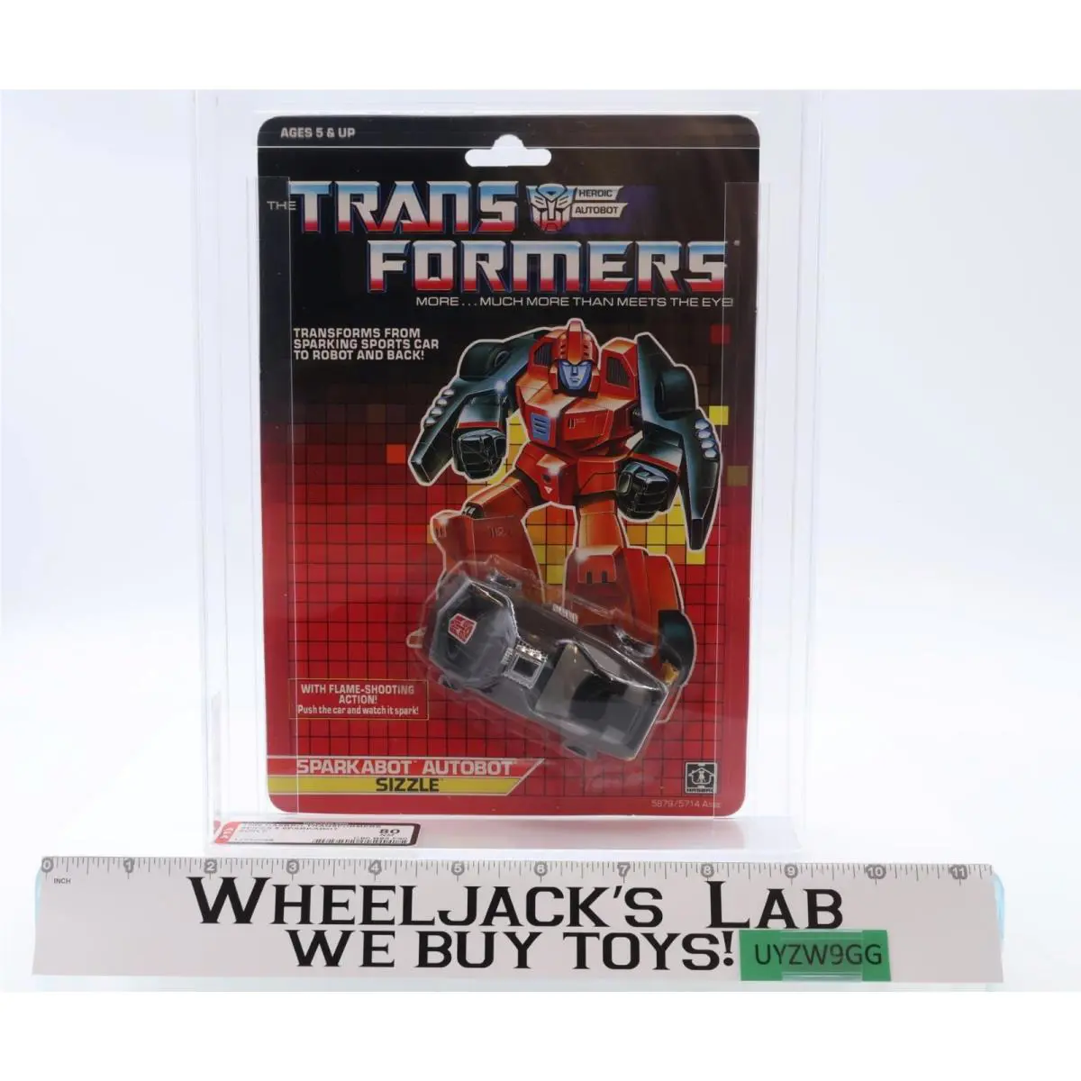 Sizzle Sparkabot Afa Graded 80 80/85/90 G1 Transformers 1988 Hasbro