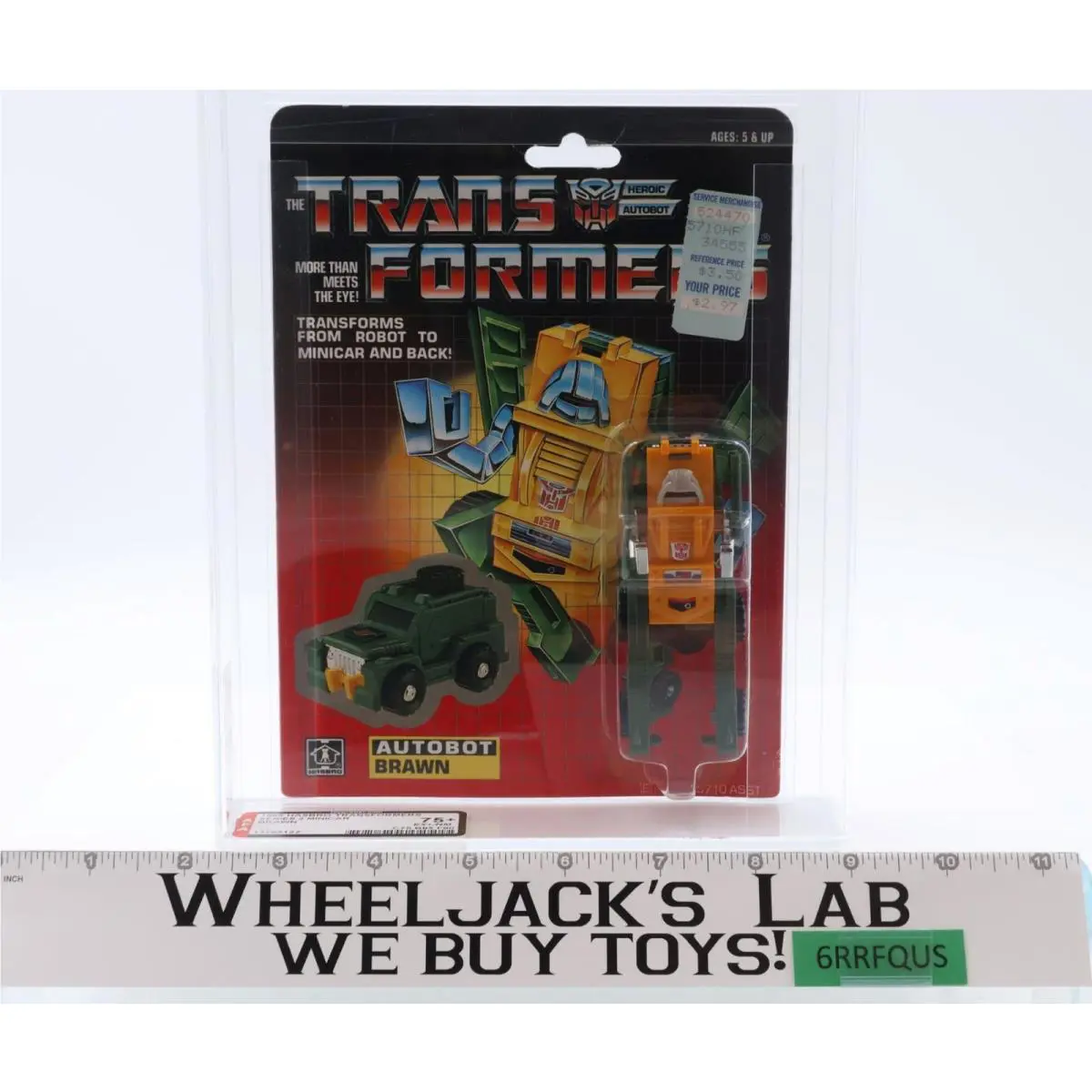 Brawn Afa Graded 75+ 75/85/90 G1 Transformers 1985 Hasbro Figure