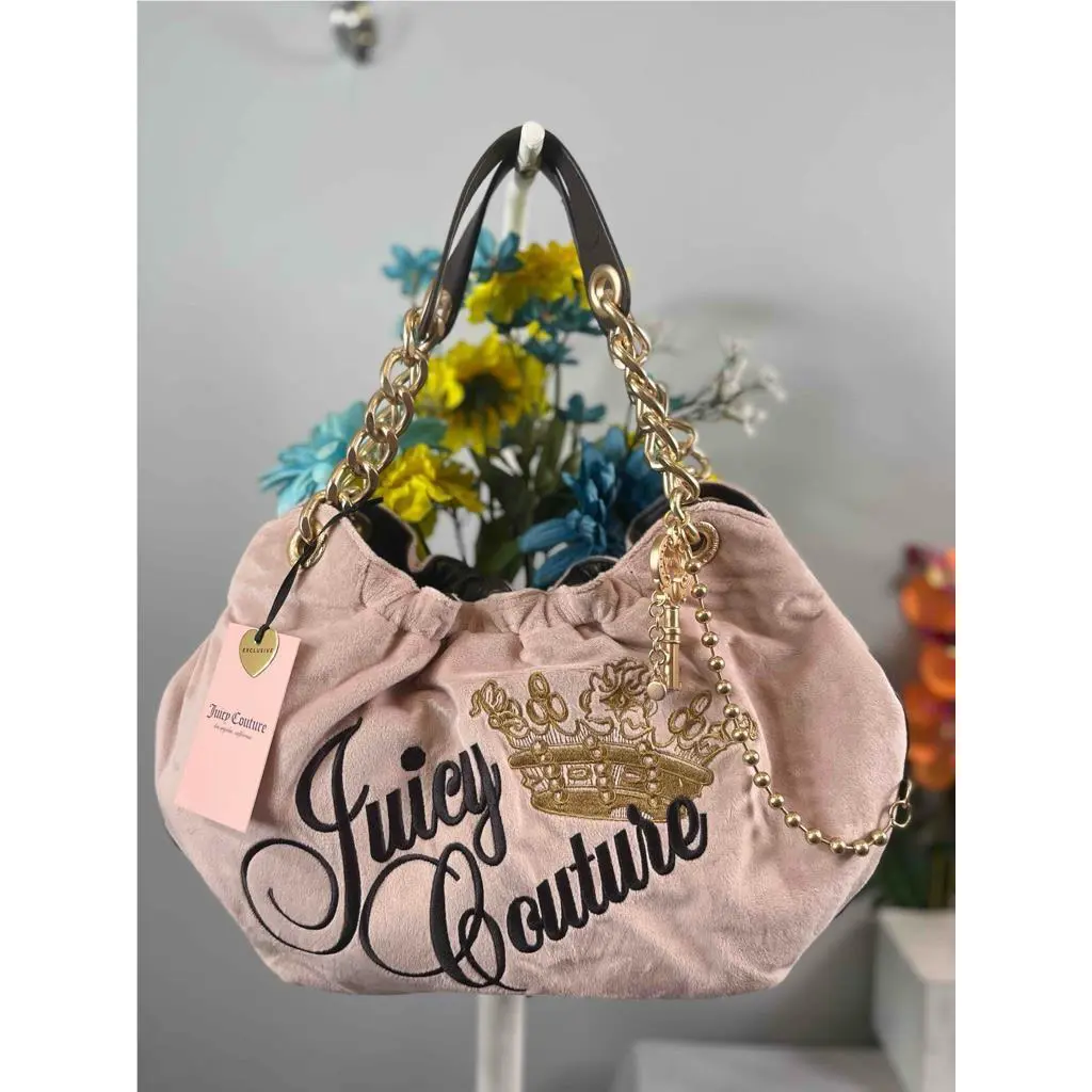 Juicy Couture The Key To Juicy Four Poster Pink Dusty Blush Hobo Bag