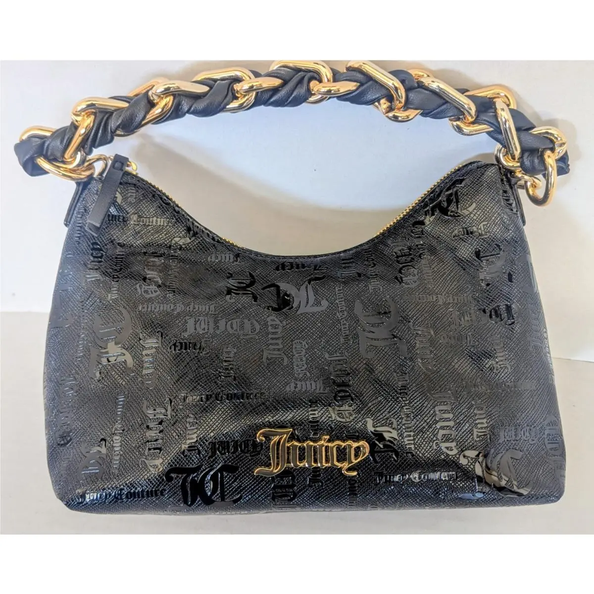 Juicy Couture Bling Bling Chain Hobo Bag Black Liquorice