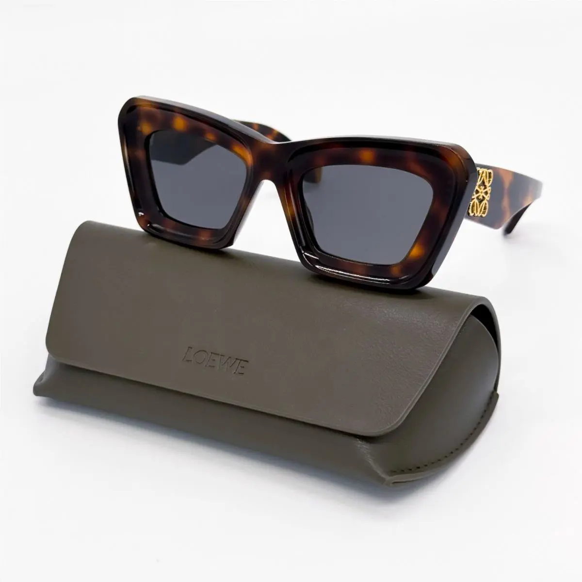 LW40145I 52A Loewe Havana Bwown Cat Eye Women Sunglasses Loewe