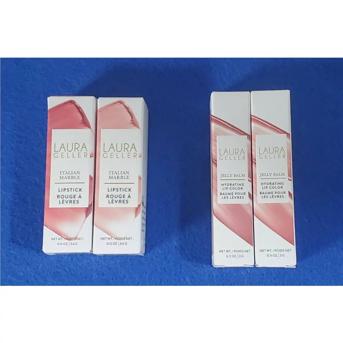 4 Laura Geller Lip Products 2 Lipsticks 2 Hydrating Lip Colors