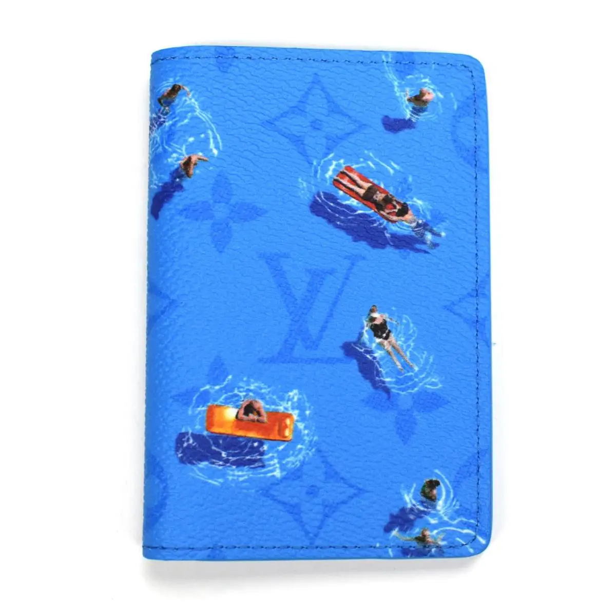 Louis Vuitton Swim Monogram Pocket Organizer Wallet Blue Lagoon Pool