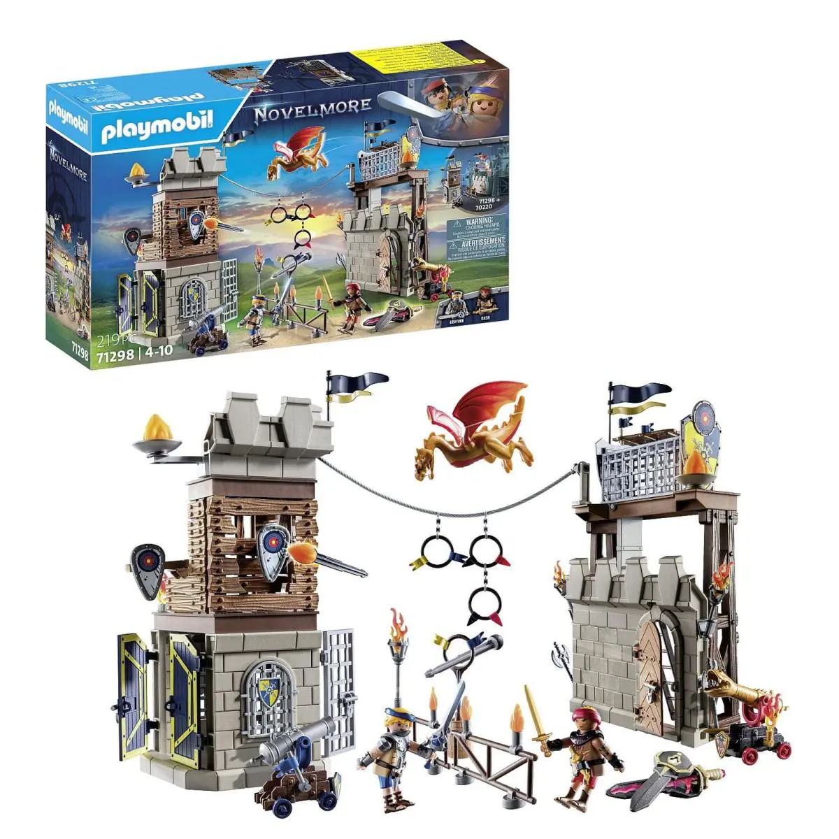 Knights of Novelmore Burnham Raiders Cannon Playset with Accessories For Kids