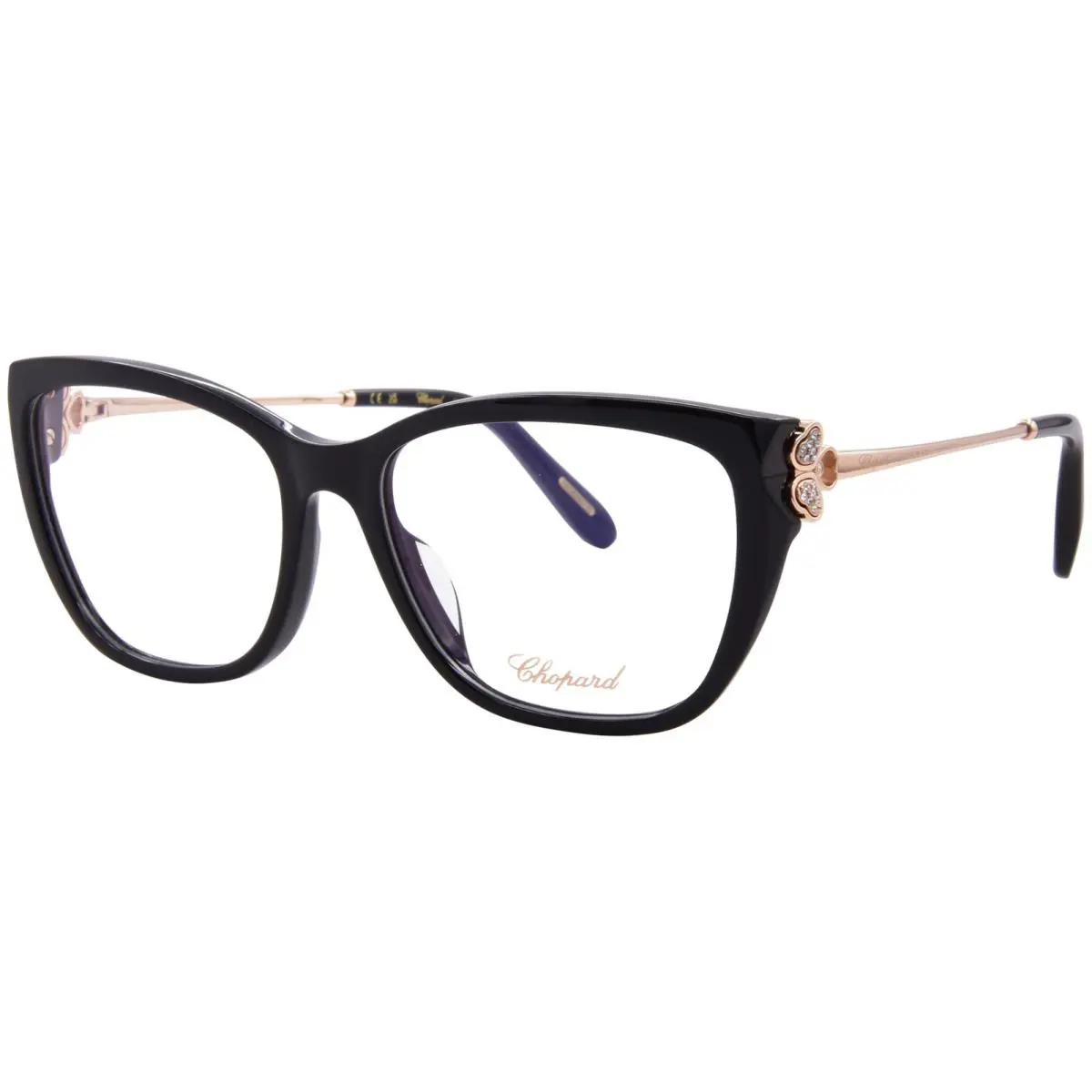 Chopard VCH368S 0700 Eyeglasses Women`s Black Full Rim Square Shape 55mm - Frame: Black