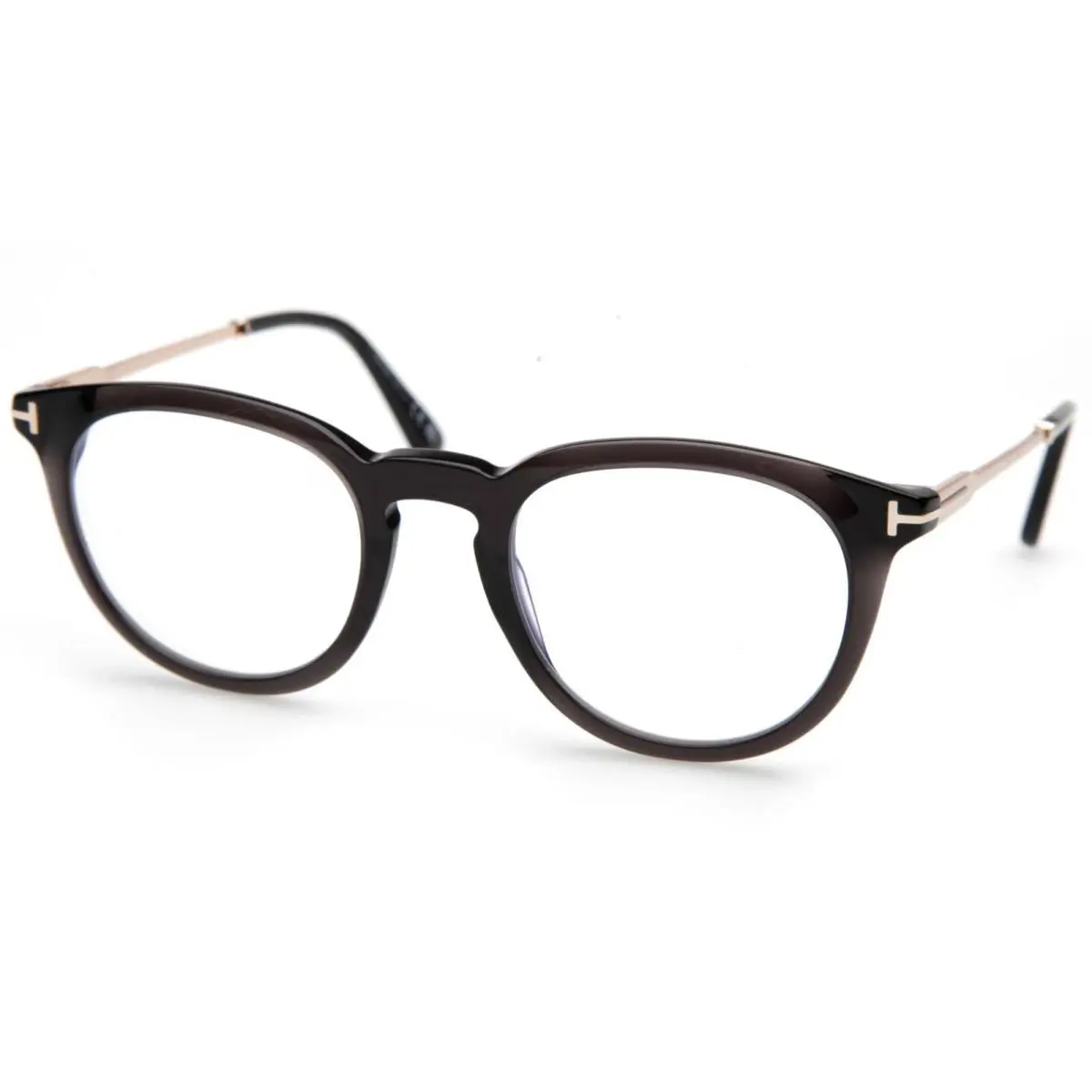 Tom Ford TF 5905 B 005 Black Eyeglasses Optical Round Frame Italy 49mm