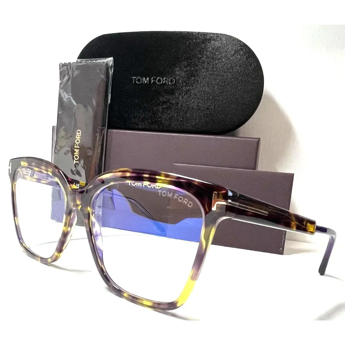 Tom Ford TF5892-B 055 Coloured Havana Gold Eyeglasses Frame 56-16