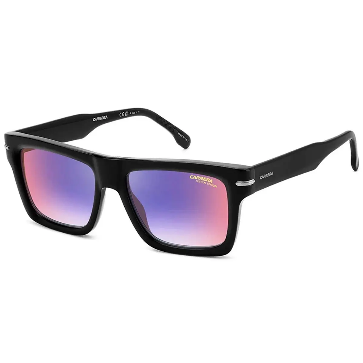 Carrera 305/S 807 YB Black Unisex Sunglasses w Multicolor Festival Edition Lens