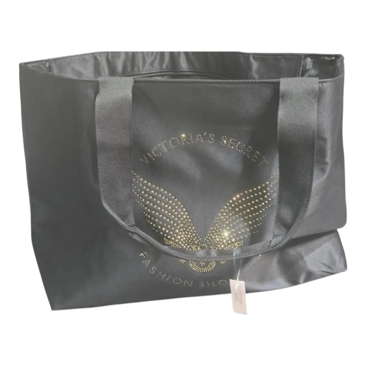 Victoria Secret Weekender Tote Bag Large Black Bling Rhinestone Travel Bag