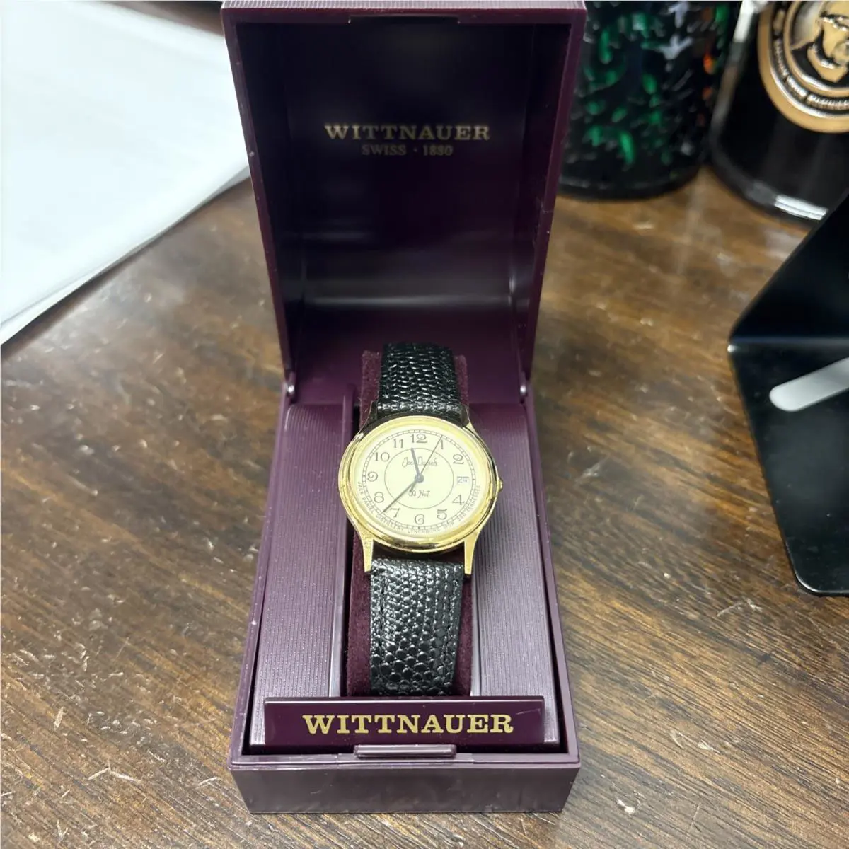 Jack Daniels Wristwatch with Wittnauer Leather Band Women Watch