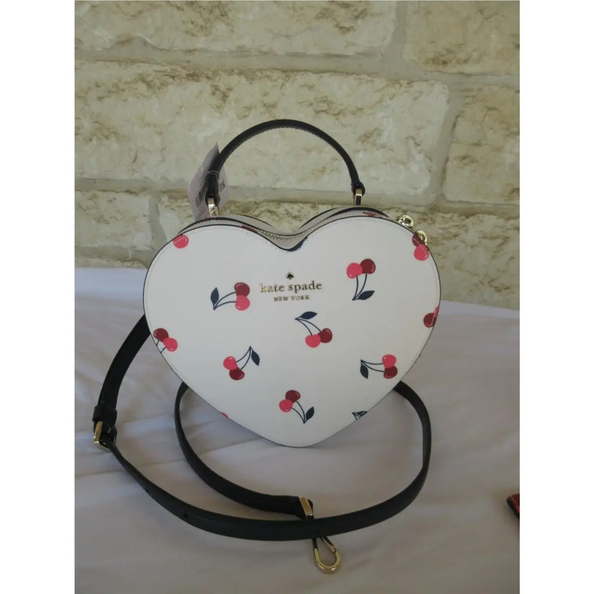 New York Love Shack Cherry Heart Crossbody+cardcase Set or Bag Only Heart Bag only Cherries crossbody/shoulder/handbag by Kate Spade