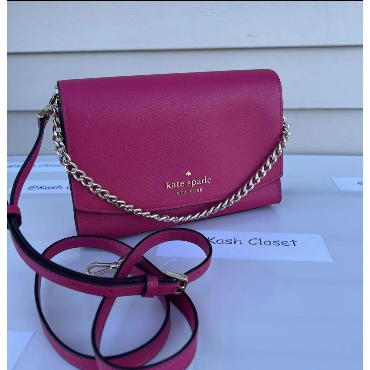 Crossbody Bag Carson Convertible Handbag Pink Ruby by Kate Spade