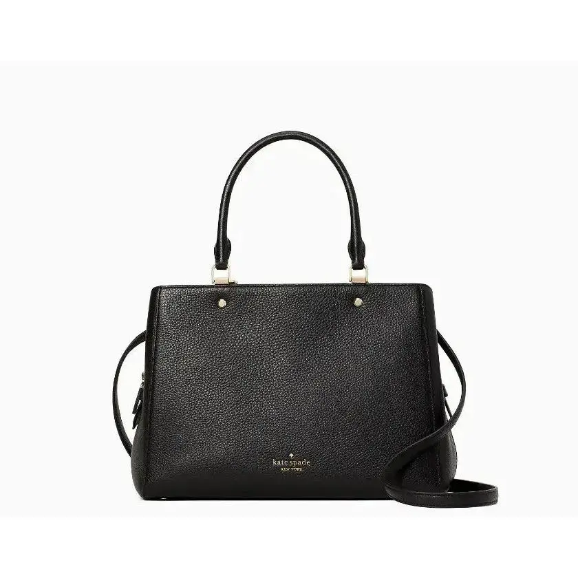 Kate Spade Leila Medium Triple Compartment Satchel Pebbled Leather