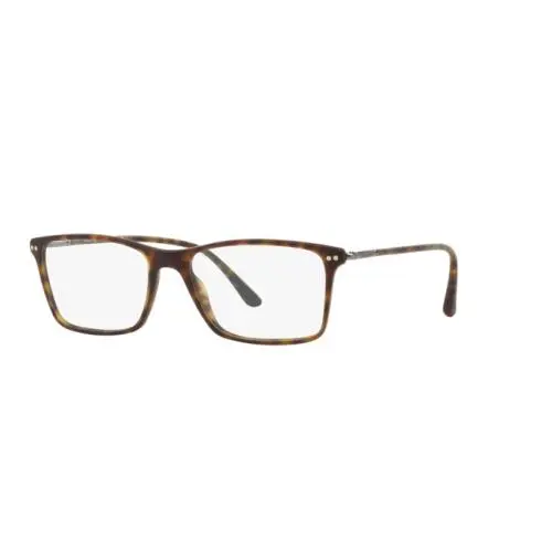 Giorgio Armani Rectangle Man Eyeglasses AR7037 5089 53mm Matte Dark Havana