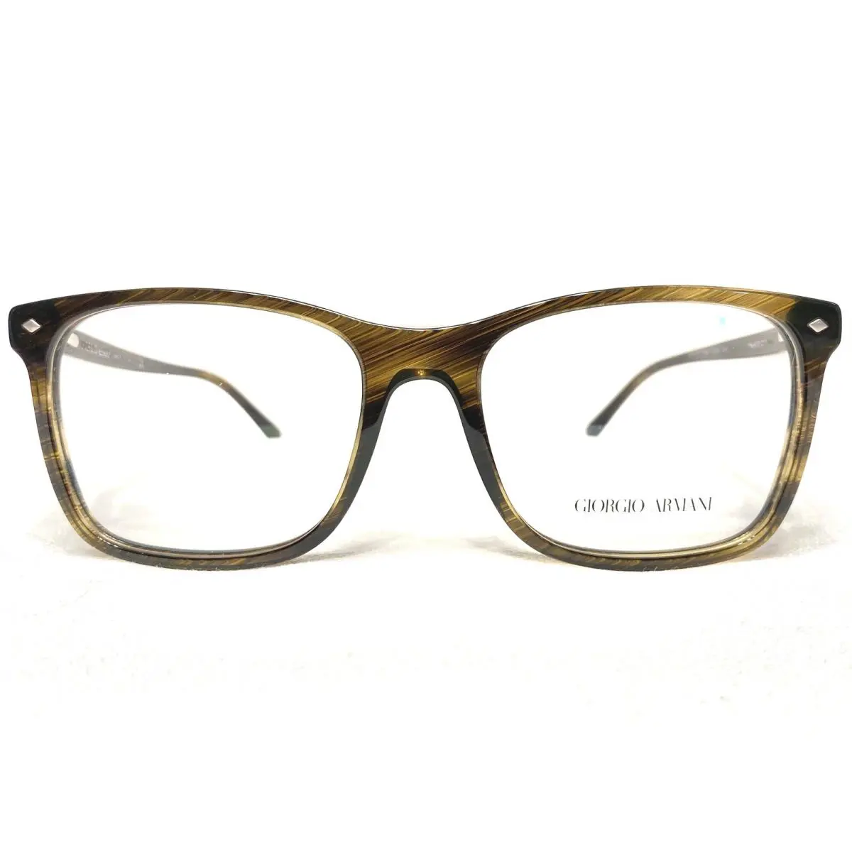 Giorgio Armani AR7073 5409 Mens Striped Brown Square Eyeglasses Frames 55/18