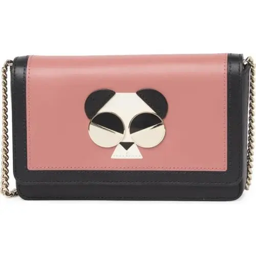 Kate Spade Spademals Gentle Panda Chain Wallet Crossbody Bag PWRU7504