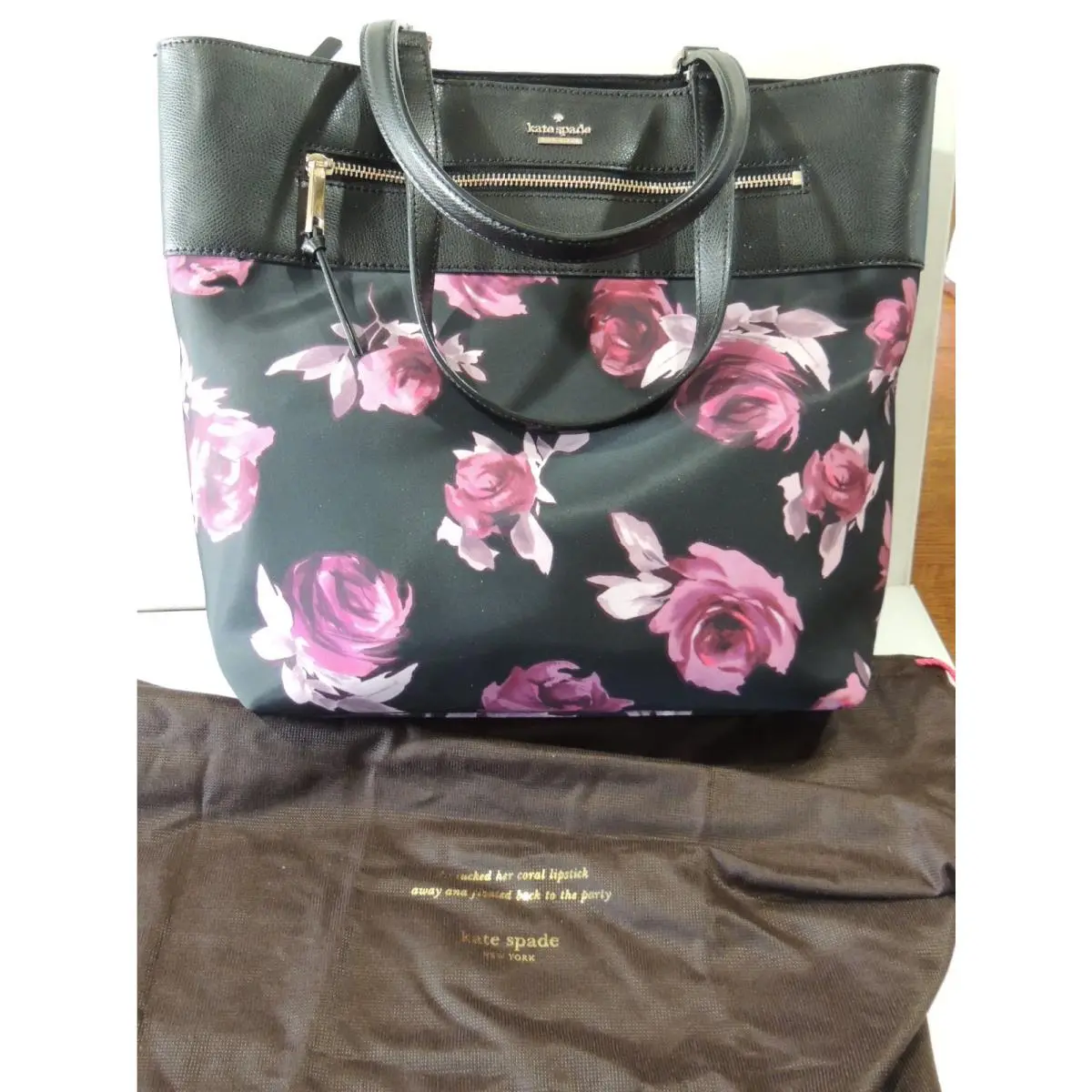 Kate Spade Tayler Smith Street Blk Multi Collor 098 LG Purse/bag