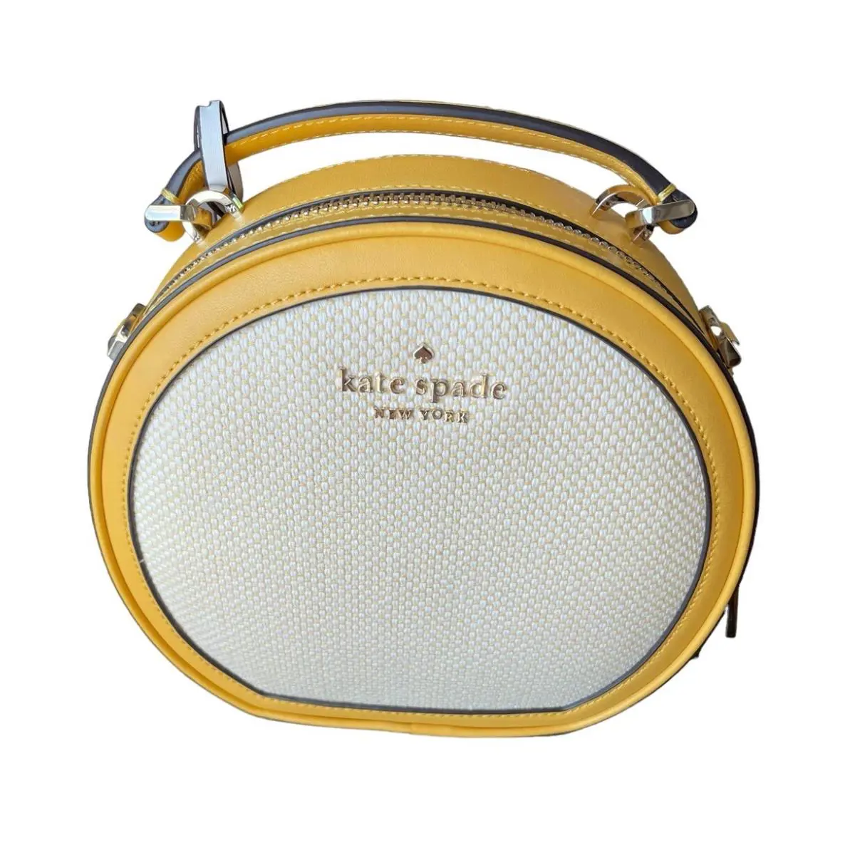 Traveler Canteen Crossbody Bag Yellow Multi-color Leather Canvas by Kate Spade