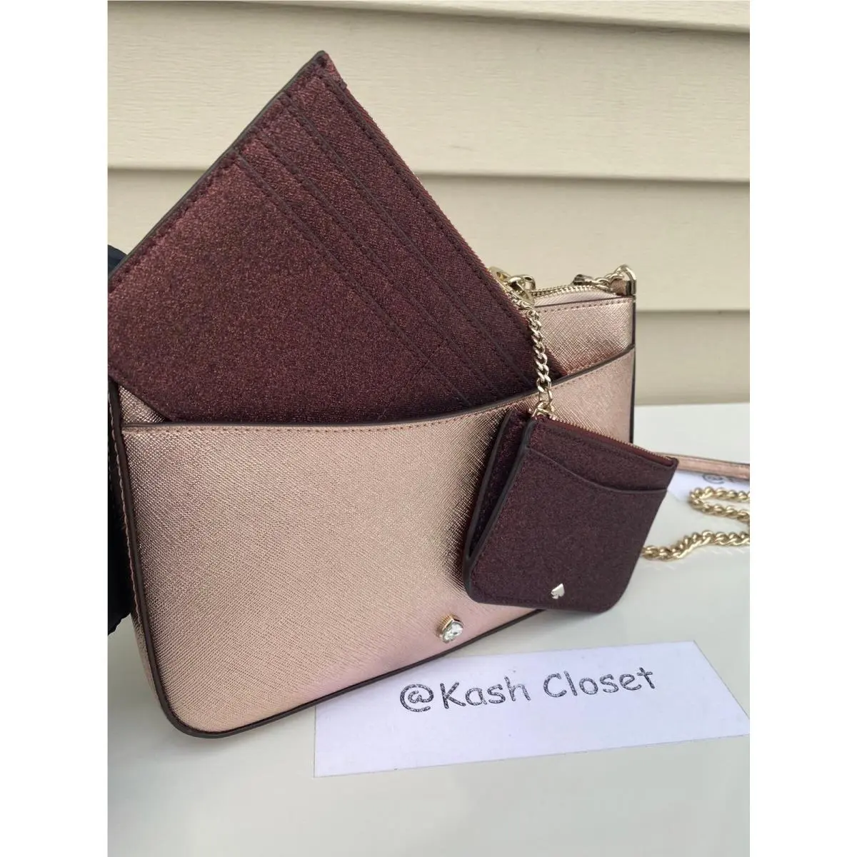 Kate Spade Crossbody Glitter Fabric 3 in 1 Purse