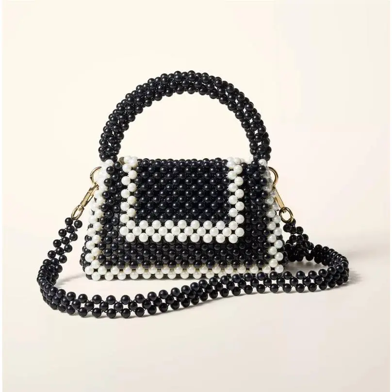 Kate Spade New York x Target Color Block Beaded Crossbody Bag Black and White