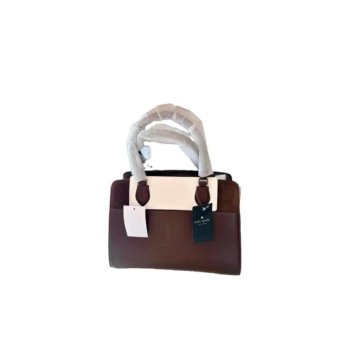 Womens Dark Brown Suede Madison Medium Satchel Handbag Hot Fudge by Kate Spade