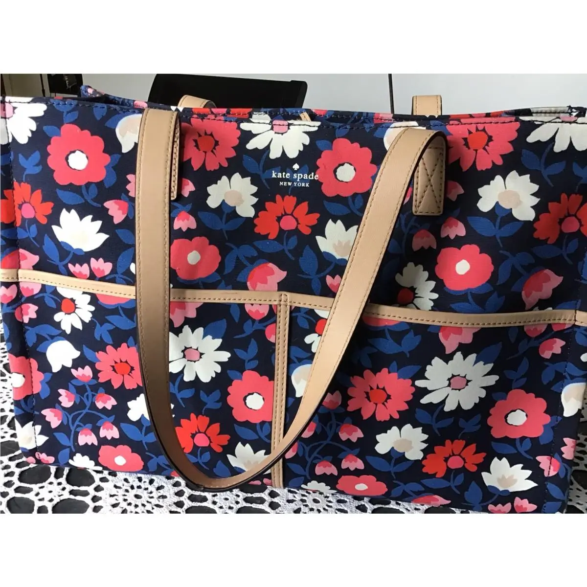 Kate Spade Multicolor Mega Sam Canvas Satchel
