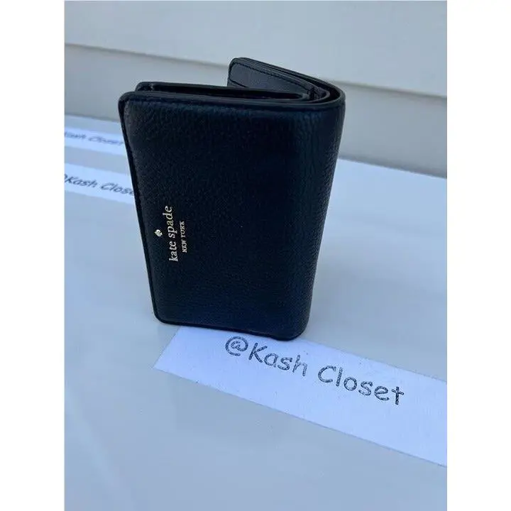 Kate Spade Leila Medium Compact Bifold Wallet Black