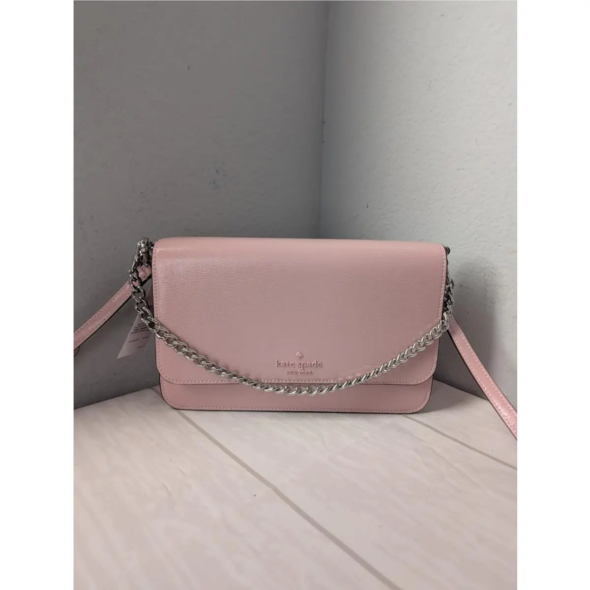 KN238 Madison Textured Patent Leather Willow Medium Crossbody by Kate Spade