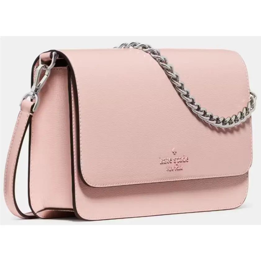 Kate Spade Madison Pink Leather Medium Convertible Flap Crossbody KN238