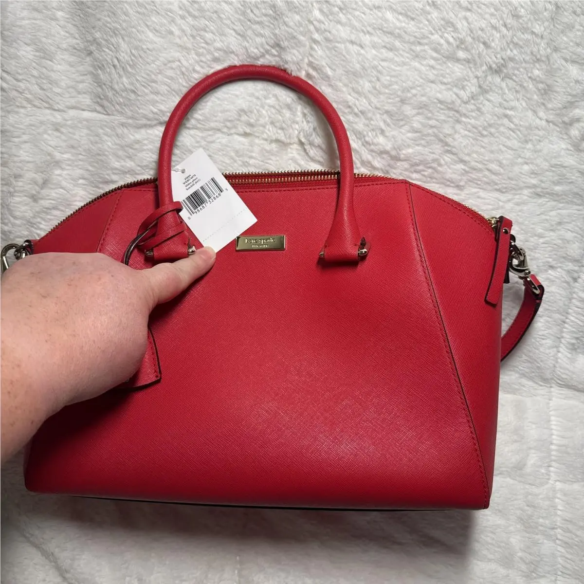 Kate Spade Tilden Place Pippa Satchel Hot Chili Red Leather Handbag